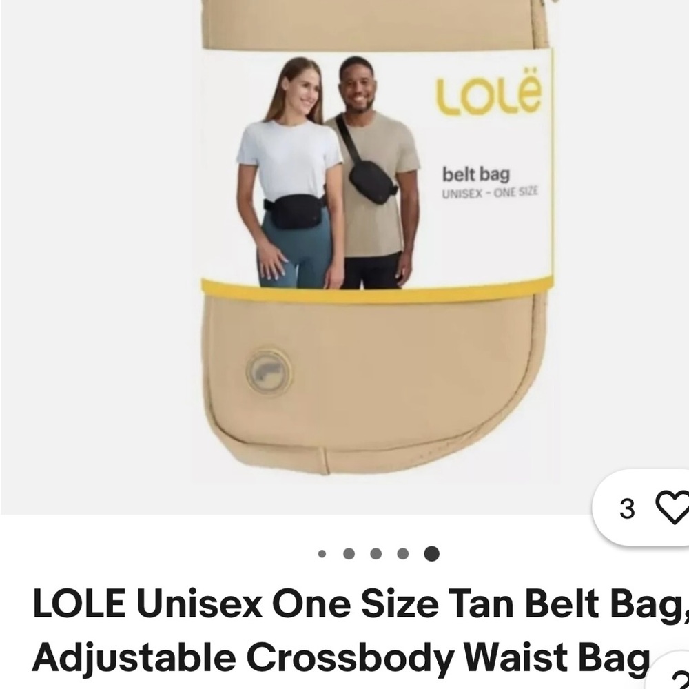 Lole Beige Crossbody Belt Bag